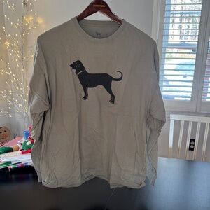 The Black Dog Olive Long Sleeve with Black Dog Graphic